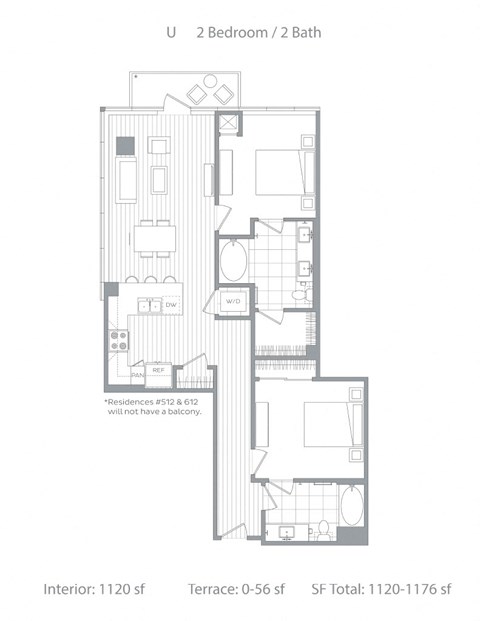 U 2 bedroom 2 bath at Stanza Little Italy, San Diego